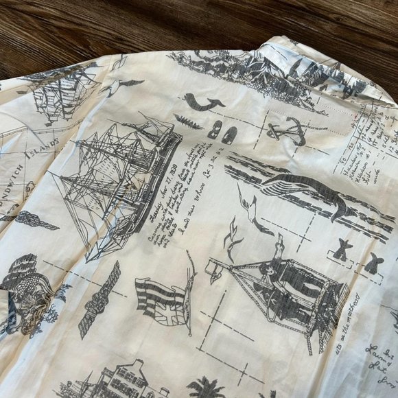 Hide & Seek Sailing Nautical Print Zip Up Overshirt - Picture 8 of 8